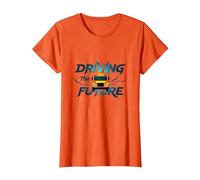 School Bus Driver Driving The Future Inspirational Quote T-Shirt, Women, Orange, XS