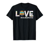 School Bus Driver Flower Floral Love #Schoolbusdriverlife T-Shirt