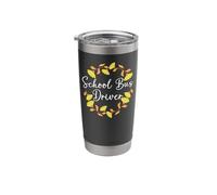School Bus Driver Flower Floral School Bus Driver Stainless Steel Insulated Tumbler