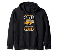 School Bus Driver Funny Cargo Whines Cries Vomits Quote Zip Hoodie