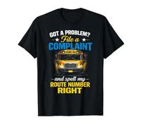 School Bus Driver Got A Problem Spell My Route Number Value Graphic T-Shirt, Men, Black, M