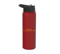 School Bus Driver Heartbeat Yellow Shuttle Student Transit Stainless Steel Insulated Water Bottle