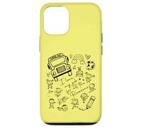 School Bus Driver I Love My Job Little Reasons Funny Yellow Case for iPhone 12/12 Pro