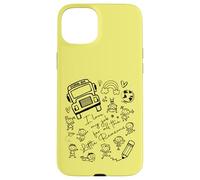 School Bus Driver I Love My Job Little Reasons Funny Yellow Case for iPhone 15 Plus
