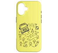 School Bus Driver I Love My Job Little Reasons Funny Yellow Case for iPhone 16