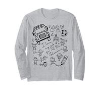 School Bus Driver I Love My Job Little Reasons Funny Yellow Long Sleeve T-Shirt