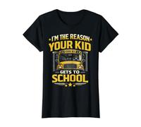 School Bus Driver I'm The Reason Your Kid Gets to School Value Graphic T-Shirt, Women, Black, XL