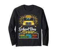 School Bus Driver It Takes A Big Heart Caring Patient Long Sleeve T-Shirt
