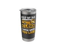 School Bus Driver Keep My Bus Clean I Know Where You Live Stainless Steel Insulated Tumbler