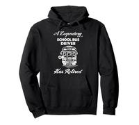 School Bus Driver Retirement Legendary Quote Vintage Style Pullover Hoodie