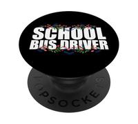 School Bus Driver Rose Flower Floral School Bus Driver Rose PopSockets Adhesive PopGrip