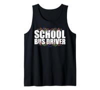 School Bus Driver Rose Flower Floral School Bus Driver Rose Tank Top