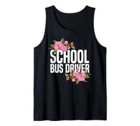 School Bus Driver Rose Flower Floral School Bus Driver Rose Tank Top
