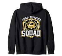 School Bus Driver Squad Team Pride Yellow Bus Zip Hoodie