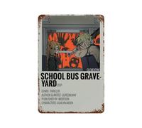 School Bus GraveyardIron Sheet Painting Iron Sheet Painting Rust Poster Decorative Characters Film Iron Sheet Artist House Decorative Paintingstyle-630x20cm