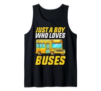School Bus Halloween Costume Just a Boy who Loves Buses Boys Tank Top
