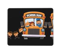 School Bus Non-Slip Rubber Base Mouse Pad with Lock Edge, Large Extended Desk Mat for Enhanced Game Work