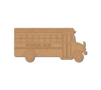 School Bus Pre Marked Shape 4 - Premium MDF & Plywood Embellishments Laser Cut Craft Shapes for Scrapbooking, Card Making, DIY Decor, Weddings & Personalized Projects