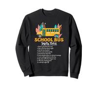 School Bus Safety Rules Floral Student Driver Guide Art Sweatshirt