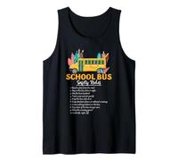 School Bus Safety Rules Floral Student Driver Guide Art Tank Top