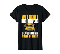 School Bus Safety W river Schoolbus Value Graphic T-Shirt, Women, Black, L