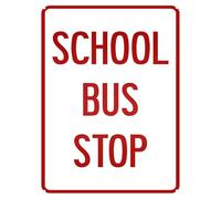 School Bus Stop Tin Signs Retro Plaque Wall Decor For Home Kitchen Office Club Bar Gym Indoor Outdoor