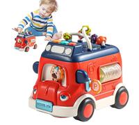 School Bus Toy - Interactive Vehicle Featuring Lights Music, Durable Mini Bus Play Car, Fun Educational Ride On Toy | Early Learning Motor Skills Activity For Home Kindergarten Playtime