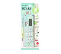 School Calculators - 2 in 1 Digital Calculator with Built-in Ruler | Battery Powered Calculator for Children, Elementary School, Mathematics, Home School, Basic Functions