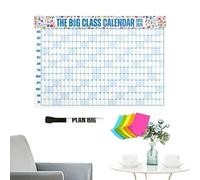 School Calendar Planner,August 2025-June 2026 Big Class Academic Calendar | Vertical Organizer for Scheduling Grade Recording Deadline Whiteboard Library Homeschool Class College