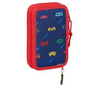 School Case PJ Masks Ready Navy Blue 12.5 x 19.5 x 4 cm 28 Pieces