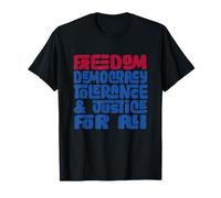 School Civics Freedom Democracy Tolerance Justice Theme T-Shirt