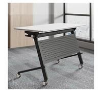 School Conference Table Collaborative Office Desk Space-Saving Rolling Meeting Table for Businesses & Family Gatherings 120x40cm (47.2x15.7in)