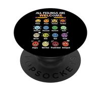 School Counselor All Feelings Are Welcome PopSockets Adhesive PopGrip
