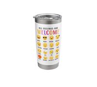 School Counselor All Feelings are Welcome Stainless Steel Insulated Tumbler