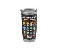 School Counselor All Feelings are Welcome Stainless Steel Insulated Tumbler