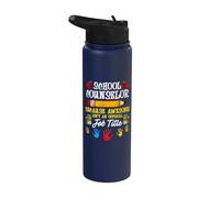 School Counselor Awesome Official Job Title Graphic Stainless Steel Insulated Water Bottle