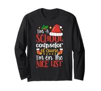 School Counselor Christmas Ugly Christmas Sweater I'm A Long Sleeve T-Shirt