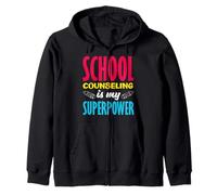 School Counselor Counseling Is My Superpower Zip Hoodie
