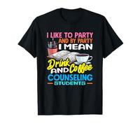 School Counselor Drink Coffee Counseling Students T-Shirt