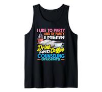 School Counselor Drink Coffee Counseling Students Tank Top