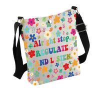 School Counselor Gift Alright Stop Regulate and Listen Crossbody Bag School Psychologist Gift OT Gift, And Listen Bag