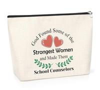 School Counselor Gift Cosmetic Bag Counselor Teacher Gifts Toiletry Bag Appreciation Graduation Christmas Birthday Retirement Presents for Her Friend School Counselor Makeup Travel Pouch