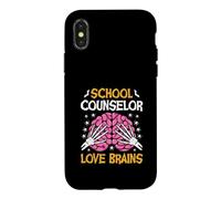 School Counselor Love Brains Funny Halloween School Case for iPhone X/XS