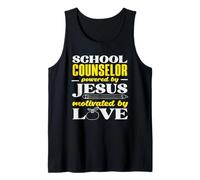 School Counselor Powered by Jesus Love Tank Top