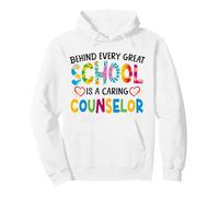 School Counselor Rainbow Behind Every Great School Is A Pullover Hoodie