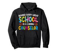 School Counselor Rainbow Behind Every Great School Is A Pullover Hoodie