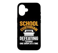 School Custodian Defeating Grime One Swipe At A Time Case for iPhone 16