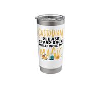 School Custodian Janitor Custodian Please Stand Back While I Stainless Steel Insulated Tumbler