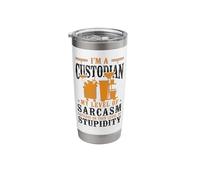 School Custodian Janitor I'm A Custodian My Level of Sarcasm Stainless Steel Insulated Tumbler