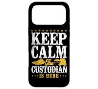 School Custodian Janitor Keep Calm The Custodian Is Here Case for iPhone 17 Pro Max